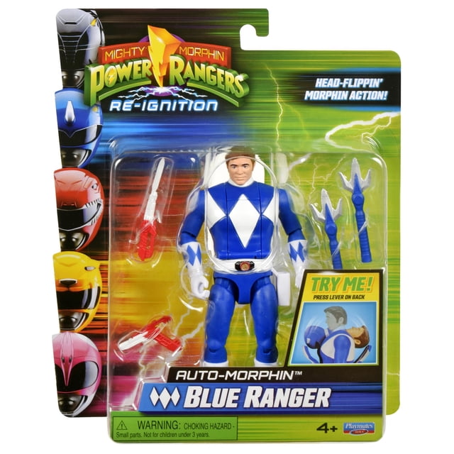 Figura de acción PlayMates Power Rangers Re-Ignition Blue Ranger