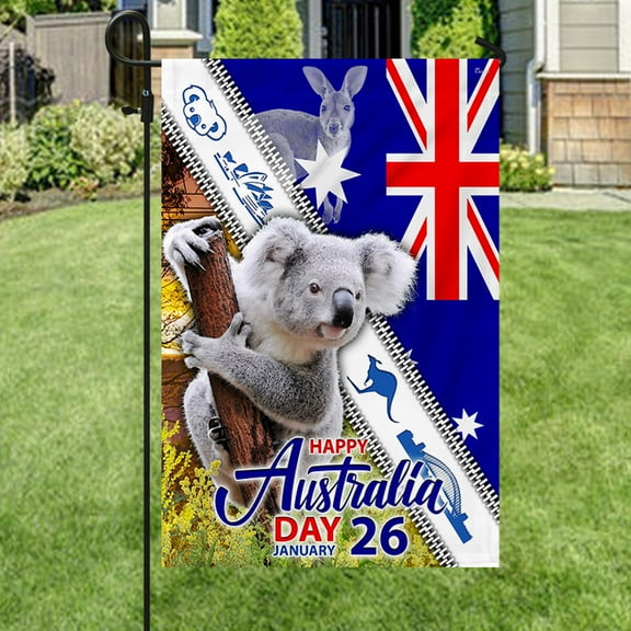 FLAGWIX Koala Australia Flag Happy Australia Day MLH2104F - Garden Flag (11.5" x 17.5")