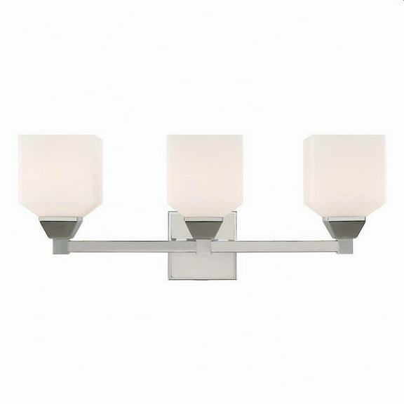 3 Light Bathroom Light in Traditional Style 23 inches Wide By 9.5 inches High-Polished Chrome Finish Bailey Street Home 218-Bel-3110166
