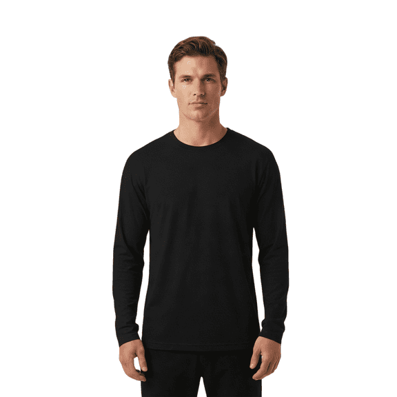 ZBORIBER Men's Quick Dry Long Sleeve Shirts UPF 50 UV Sun Protection Moisture Wicking T-Shirt for Casual Workout,Black