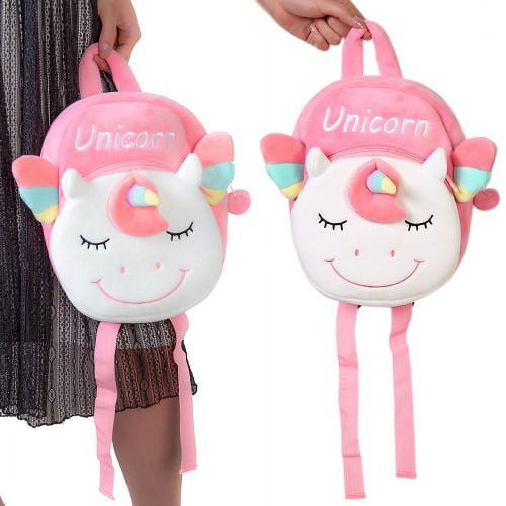 Yaoping 1 PCS Toddler Plush Unicorn Backpack, Boys and Girls Cute Plush Animal Small Daycare Backpack for Little Kids - image 3 of 5