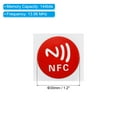 thumbnail image 2 of Pegatinas NFC Uxcell NFC213, pegatinas de etiqueta, 144 bytes de memoria, etiquetas NFC redondas en blanco, paquete de 5, 2 of 5