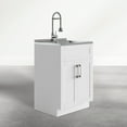 thumbnail image 6 of Simpli Home Hennessy 24 inch Wide Utility Sink and Laundry Cabinet, Glacier White Finish, 6 of 9