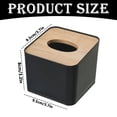thumbnail image 2 of Chenmei Popular Home Essentials Decor: Modern Square Tissue Box Cover Wood & Metal Tissue Holder for Bathroom & Living Room, 2 of 2