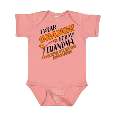 

Inktastic I Wear Orange for My Grandma- Multiple Sclerosis Awareness Gift Baby Boy or Baby Girl Bodysuit