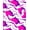 Pink, Pattern 5, variant on ODIKA 4'x6' Machine Washable Non-Slip Area Rug, Crystalline Faceted Surface with Prismatic Angular High Traffic Rug, Pink, 562670
