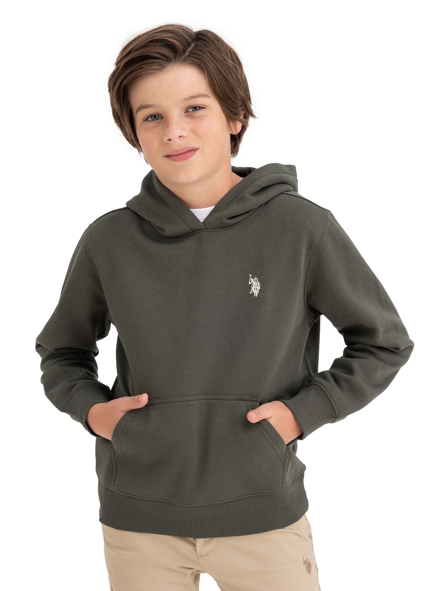 U.S. Polo Assn. Boys Fleece Pullover Hoodie, Sizes 4-18