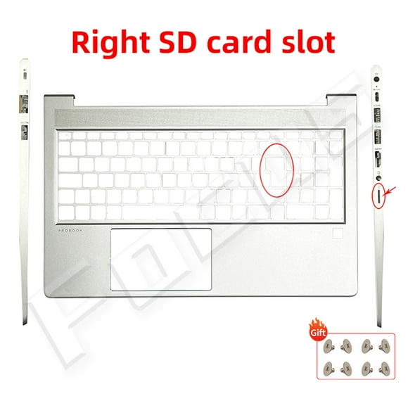 New Original Palmrest Top Cover Keyboard Upper Cover Big Enter For HP Probook 450 455 G8 G9 Silver C Cover Optional part