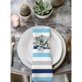 thumbnail image 2 of Blue Grey Striped Cloth Napkins Set of 6 Reusable Dinner Napkins, Farmhouse Stripes Simple Art Cocktail Napkin Washable Table Napkins for Wedding/Holiday Party/Baby Shower 20"x20", 2 of 7