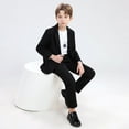 thumbnail image 6 of ETHAN Boys Suit 2 Piece Slim Fit Tuxedo Blazer Jacket Pant for Kids Prom Wedding Outfits Formal Set Size 2T-20Y, 6 of 7