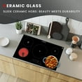 thumbnail image 3 of Equator 36" Electric Hybrid CERAMIC-INDUCTION 5 Burner Cooktop 9 Power 220V in Black, 3 of 16