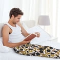 thumbnail image 4 of Uemuo Snake And Rose Pattern Men's Wide Leg Palazzo Lounge Pants with Pockets Light Weight Loose Comfy Casual Pajama Pants-Large, 4 of 9