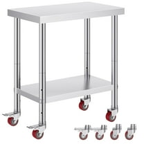 Premium 18"X30" Stainless Steel Work Prep Table W/ Wheel& Undershelf Commercial Table
