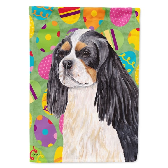 Carolines Treasures SC9471-FLAG-PARENT Cavalier Spaniel Easter Eggtravaganza Flag  multicolor