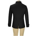 thumbnail image 5 of Jamicy Long Jackets for Men Long Sleeve Tops Double Breasted Slim Fit Pea Coat Jacket Fashion Outerwear, 5 of 9
