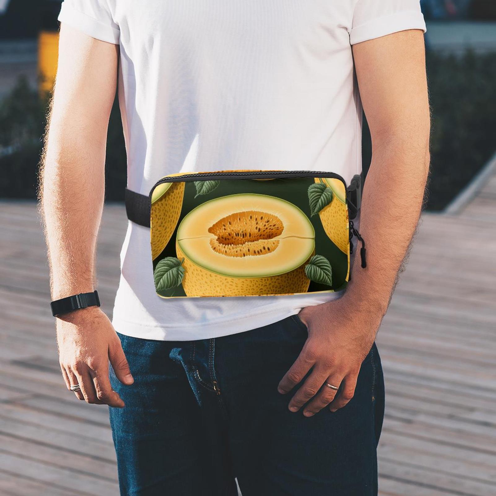 Cantaloupe Lightweight Adjustable Fanny Bag Running Belt Waist Pack with Extension Strap Unisex