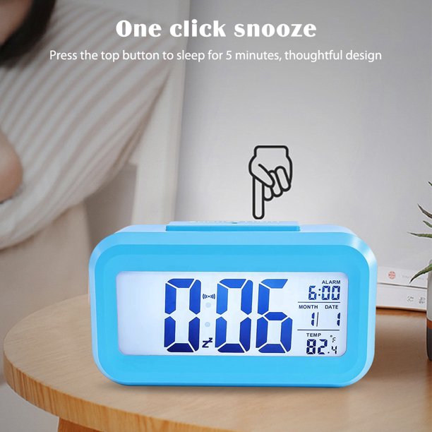 Despertador digital Reloj LED de caracteres grandes Multifuncional para oficina junto a la cama