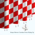 thumbnail image 6 of Red and Black Checkered Pattern Shower Curtain 84"x72" ,Bathroom Decorative Shower Curtains Set with 12 Hooks,Modern Waterproof Washable Shower Curtain, 6 of 6
