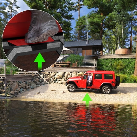 NIGSQJB Two-Color Running Boards For 2007-2018 Jeep Wrangler JK Unlimited 4 Door,Side Steps