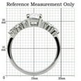 thumbnail image 2 of Womens Rings High polished (no plating) 316L Stainless Steel Ring with AAA Grade CZ in Clear TK008, 2 of 5