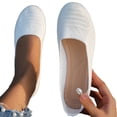 thumbnail image 4 of Women Casual Shoes Knitted Trainers Ballet Shoes Flat Footwear Non Slip Breathable Style For Women Everyday Casual Wear ,Us Size:8.5, 4 of 9