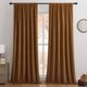 thumbnail image 1 of Cortinas Joydeco 2 Paneles de Terciopelo Marrón Opacas 132x274cm, 1 of 9