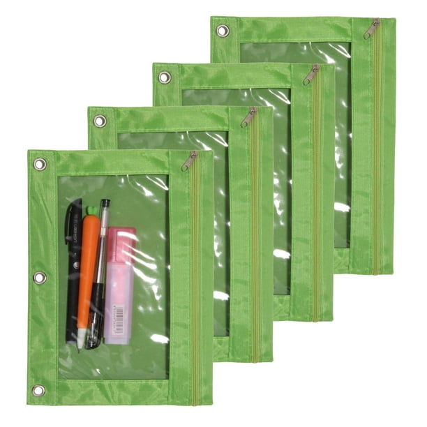 Pencil Pouch for 3 Ring Binder, Zippered Pen Pencil Case Binder Pouch