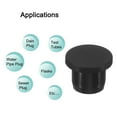 thumbnail image 4 of Uxcell Silicone Rubber Hole Plug 12mm Diameter Soft Flexible Stopper for 11-12mm Hole Black 24 Pieces, 4 of 5