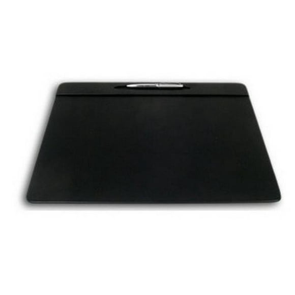 Dacasso P1029 Black Leatherette 17x14 Conference Table Pad with Pen Well