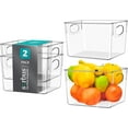 thumbnail image 1 of Sorbus Clear Plastic Storage Bins - Kitchen, Pantry, Cabinet, Fridge, and Refrigerator Organizer (2-Pack), 1 of 8