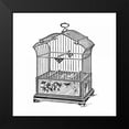 thumbnail image 2 of Catalog Illustration 12x12 Black Modern Framed Museum Art Print Titled - Etchings: Birdcage - Gable top, rose base., 2 of 5