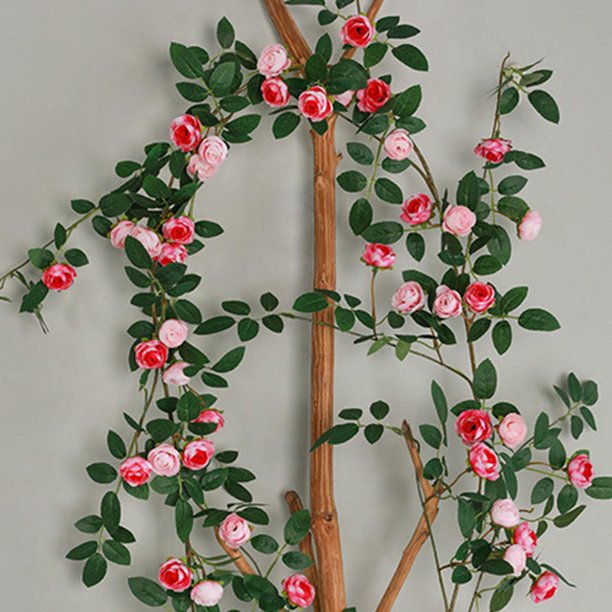 Planta colgante de pared Baoblaze Guirnalda de flores rosado