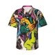 thumbnail image 1 of Balery Colorful Pug Camisas hawaianas de manga corta para hombre, camisas playeras de corte holgado, camisas de vacaciones con botones,Large, 1 of 7