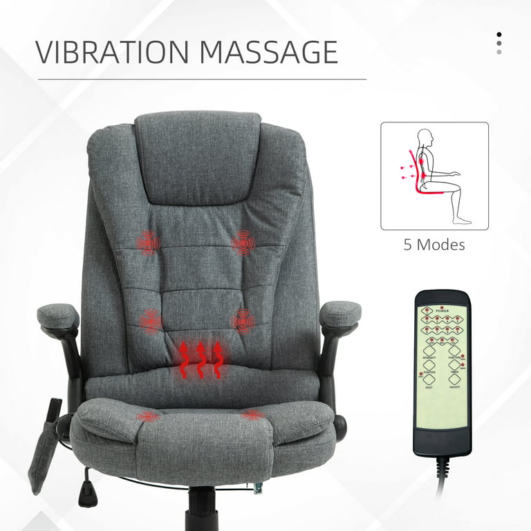 Ergonomic Office Chair with 8 Modes Vibrating Massage & Heating