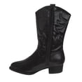 thumbnail image 3 of Josmo Chic Women'S Cowboy and Western Boots: Comfortable Mid, Heel, Pointed Toe and Slip On Design, Black, Size: 6½, 3 of 6