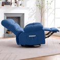 thumbnail image 6 of JMYMRY 360°Swivel Rocker Recliner Chair with Side Pockets, Adjustable Lounge Chair with Elegant Design for Living Room, Bedroom, Blue, 6 of 7