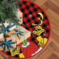 thumbnail image 3 of Falda de árbol de Navidad de 35 pulgadas a cuadros de búfalo negro y rojo para decoraciones para fiestas navideñas LIUYMXG, 3 of 5
