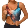 thumbnail image 3 of Pofeuu Red And Blue Sky Dragon Print Sports Bra for Women Sexy Vest Yoga Running Gym Fitness Crop Bras Tops-X-Large, 3 of 8