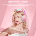 thumbnail image 4 of ONIKUMA Lightweight Gaming Headset Detachable Cat Ears RGB Lighting Wired over Ear Mic Stereo Surround Sound Self-Adjusting Headband for PC PS4 PS5 Switch, 4 of 8