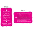thumbnail image 1 of 100 PCS Hangovers Custom Made Hang Tags Front and Back Personalized Text Wedding Favor Gift Paper Tags- Colors Available, 1 of 1