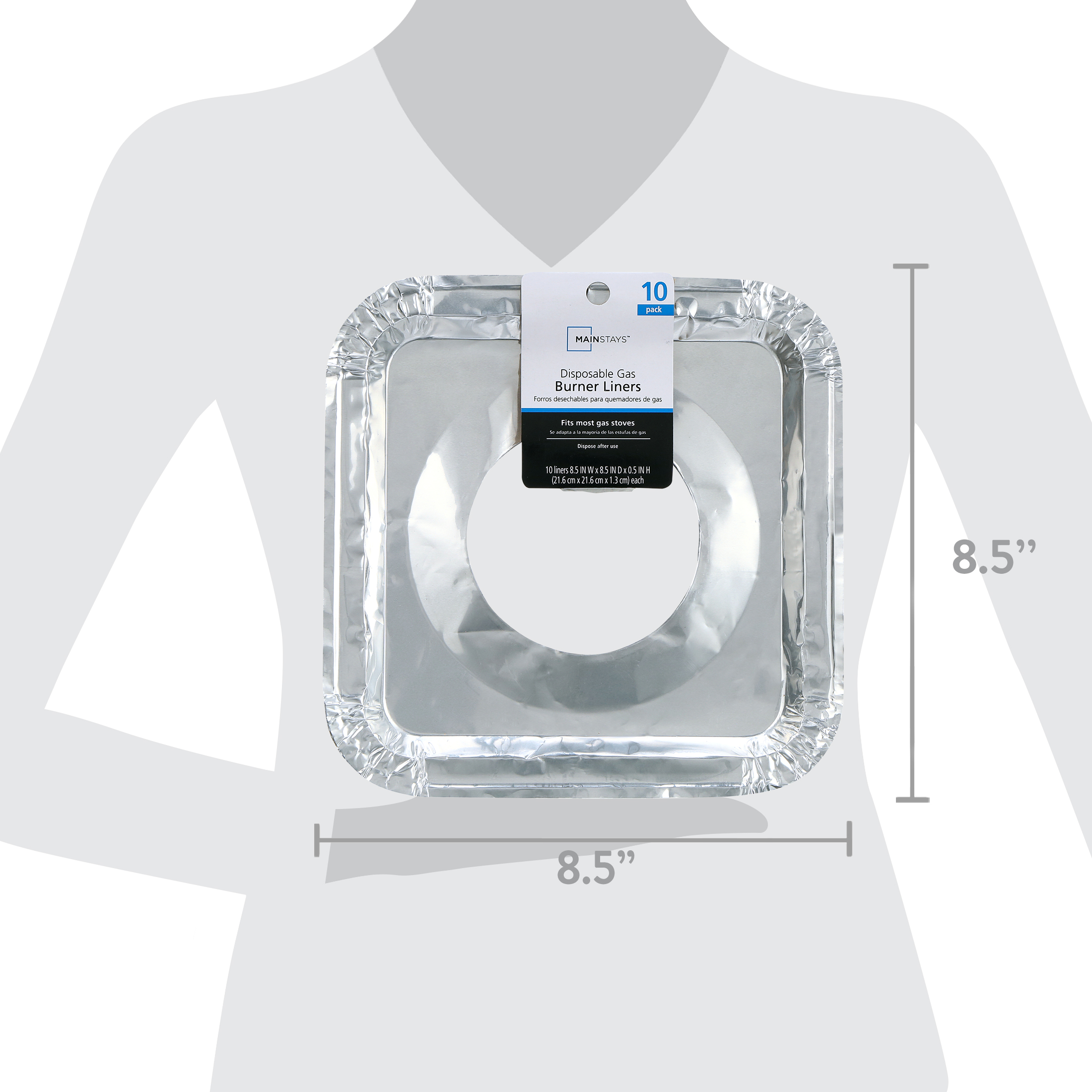Mainstays 10 Pack Disposable Gas Aluminum Foil Drip Pan Liners