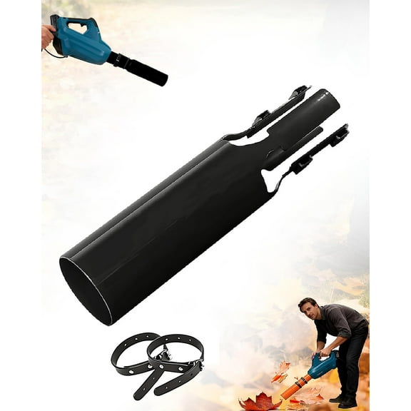 Leaf Blower Air Booster, Air Flow Booster for Blower, Turbo Nozzle Extension Boosts Speed & Power for Yard, Lawn, and Driveway Cleanup (Black)