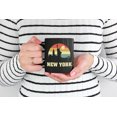 thumbnail image 2 of Retro Vintage New York City Skyline Print Cup or Souvenir, Black 11oz Ceramic Mug, 2 of 5