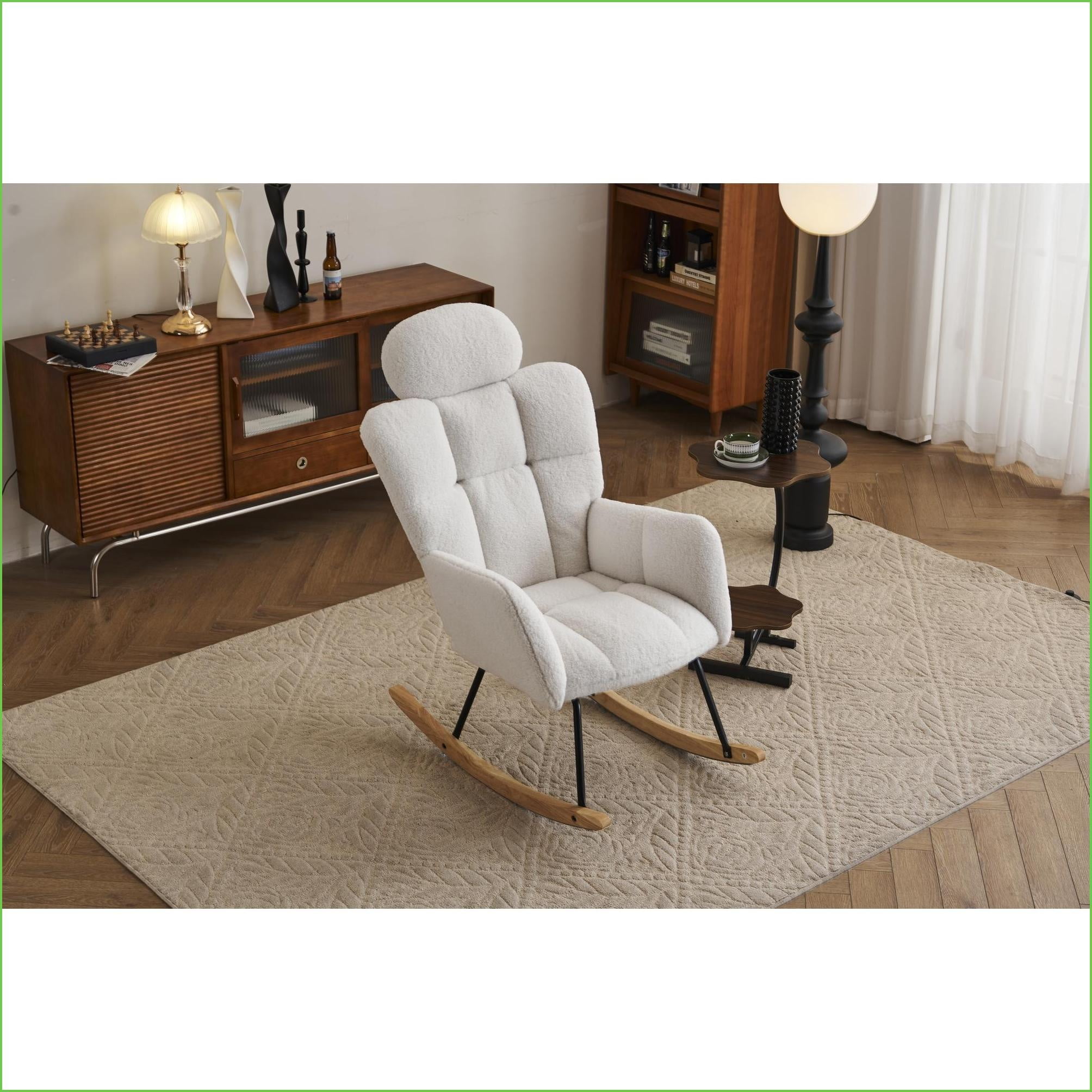 Rocking Chairs, Caramel Teddy Fabric Nursery/Living Room Glider | Teddy | Foam