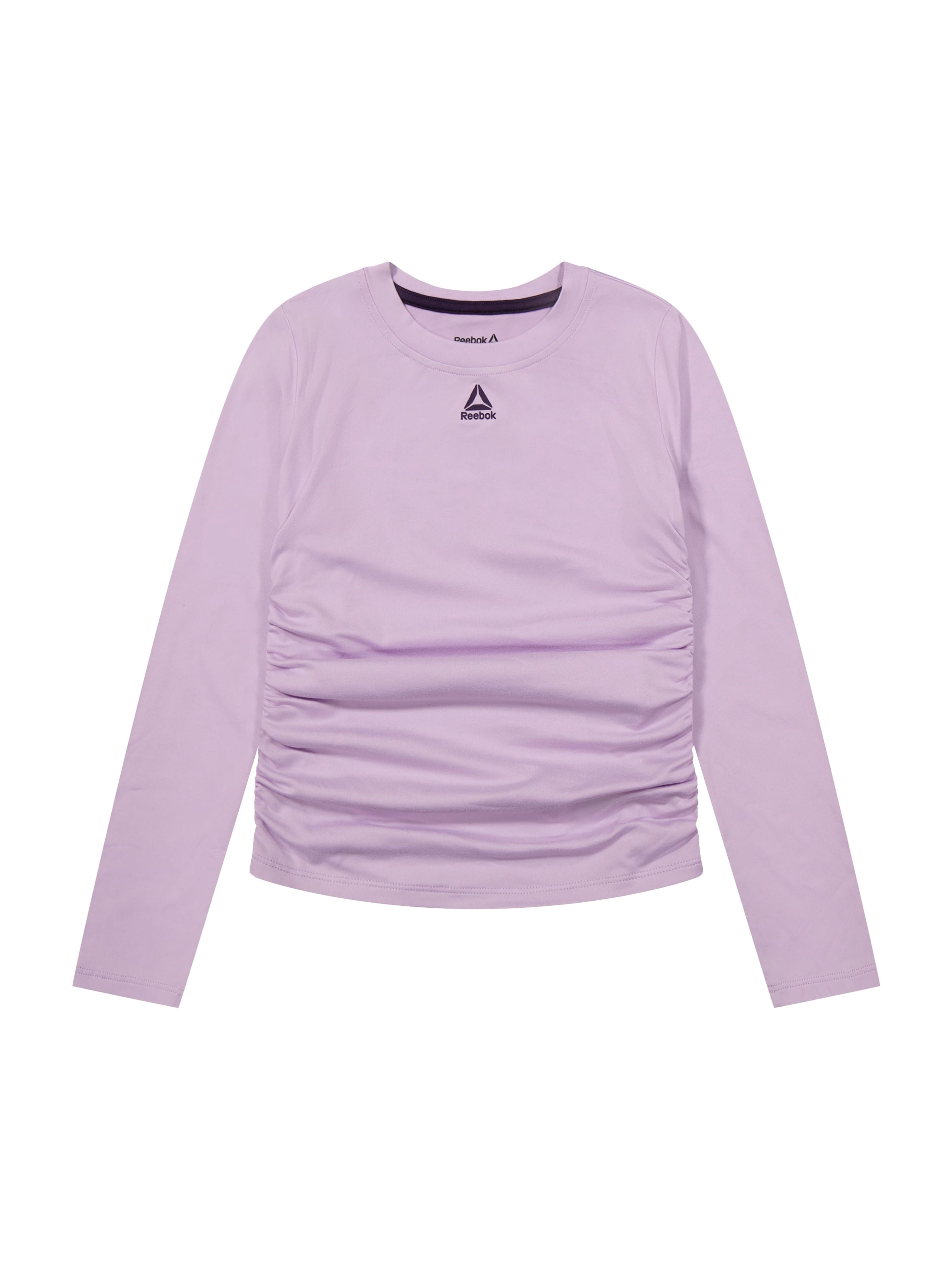 Reebok Girl's Legacy Performance Long Sleeve Side Ruched Top, Sizes 4-18