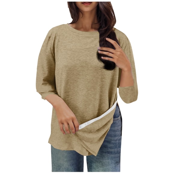 Women's Casual Short Sleeve T-Shirts - Soft, Lightweight, Breathable Summer Tees, 3/4 Sleeve Options, for Daily Wear, Parties, and Gifts