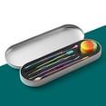 thumbnail image 4 of Rainbow Wax Carving Tools Set - 7 Tools + Silicone Container + Tin, Travel-Friendly, DIY Craft Kit, Stainless Steel, 4 of 4