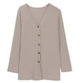 thumbnail image 6 of iHPH7 Long Sweater Cardigan Women Open Front Cardigan for Women Button Up Cardigan Long Sleeve Cardigan for Women Sweater Coats for Women Travel Sweater Casual Outerwear Khaki M, 6 of 9