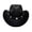 Black, variant on Western Cowboy Hat for Men Women Classic Fedora Hat with Buckle Belt