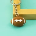 thumbnail image 5 of Football Pendant Keychain - Soft Rubber, Alloy, Cute Decor, Party Favors for Football Themed Gifts, 5 of 6